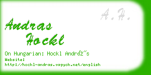 andras hockl business card